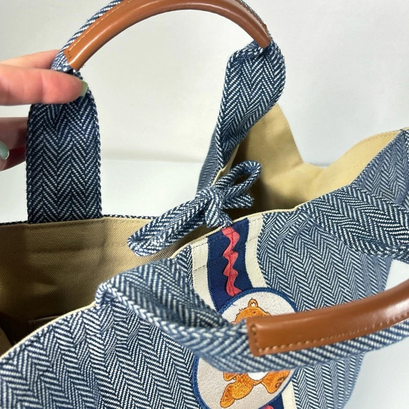 Vien and Litho Korean Handmade Care Bears Blue Red Tote - Picture 3 of 15